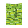 Grinch-Themed Coral Fleece Throw Blanket