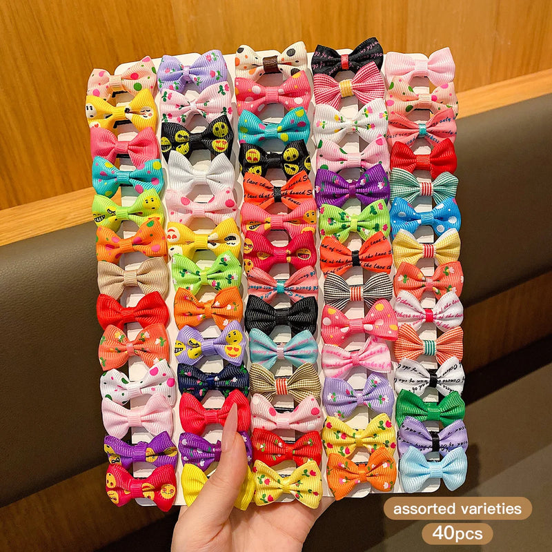 Barrettes à Nœuds Colorés