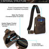 Genuine Leather Crossbody Sling Bag for Men