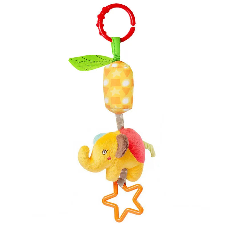 Musical Plush Animal Rattle & Teether Toy for Babies