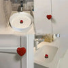 Heart-Shaped Toilet Flush Button