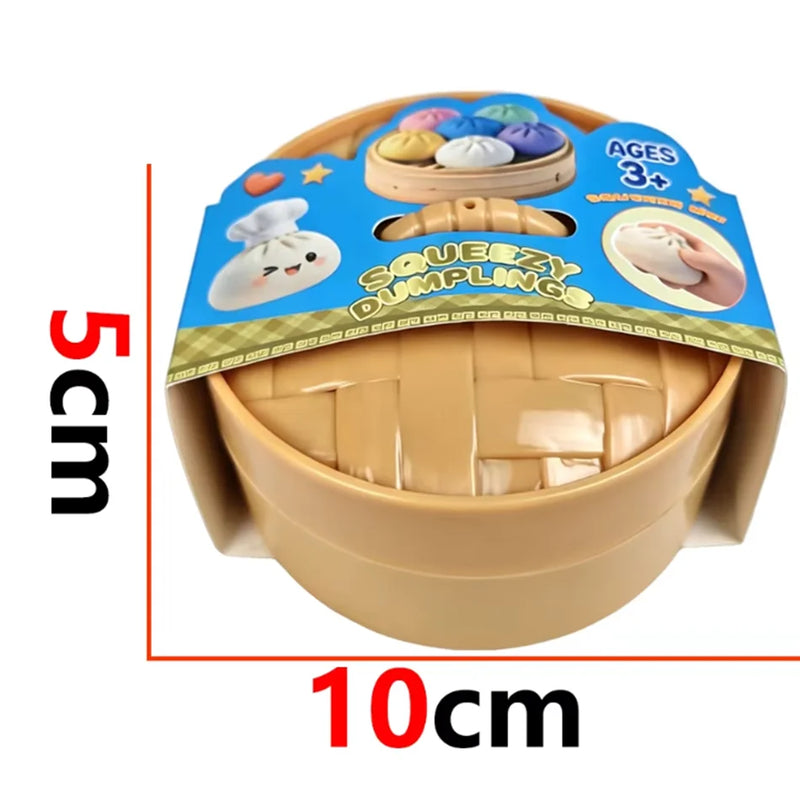 Juguete Squishy de Dumpling con Purpurina