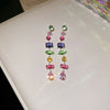 Colorful Crystal Choker Necklace with Gold Plating