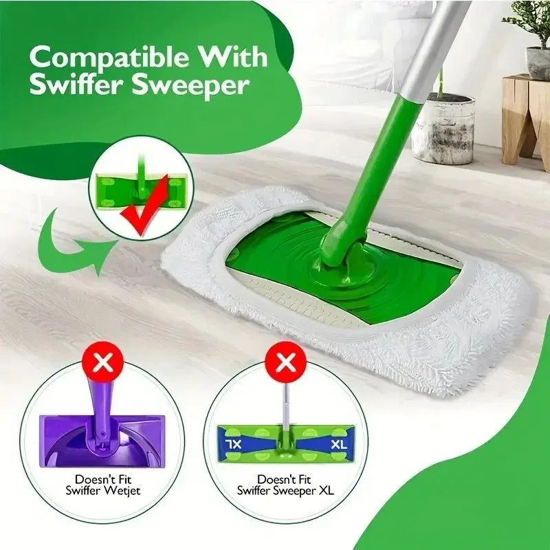 Reusable Microfiber Mop Pads for Wet & Dry Cleaning