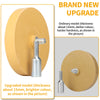 Comparison of an ordinary rubber eraser wheel and an upgraded version, showing differences in thickness and color.