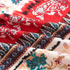 Bohemian Cotton Linen Fabric with Vintage Ethnic Print
