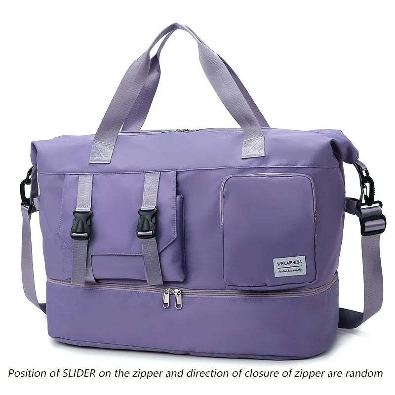 Spacious Travel Duffel Bag with Shoe Compartment