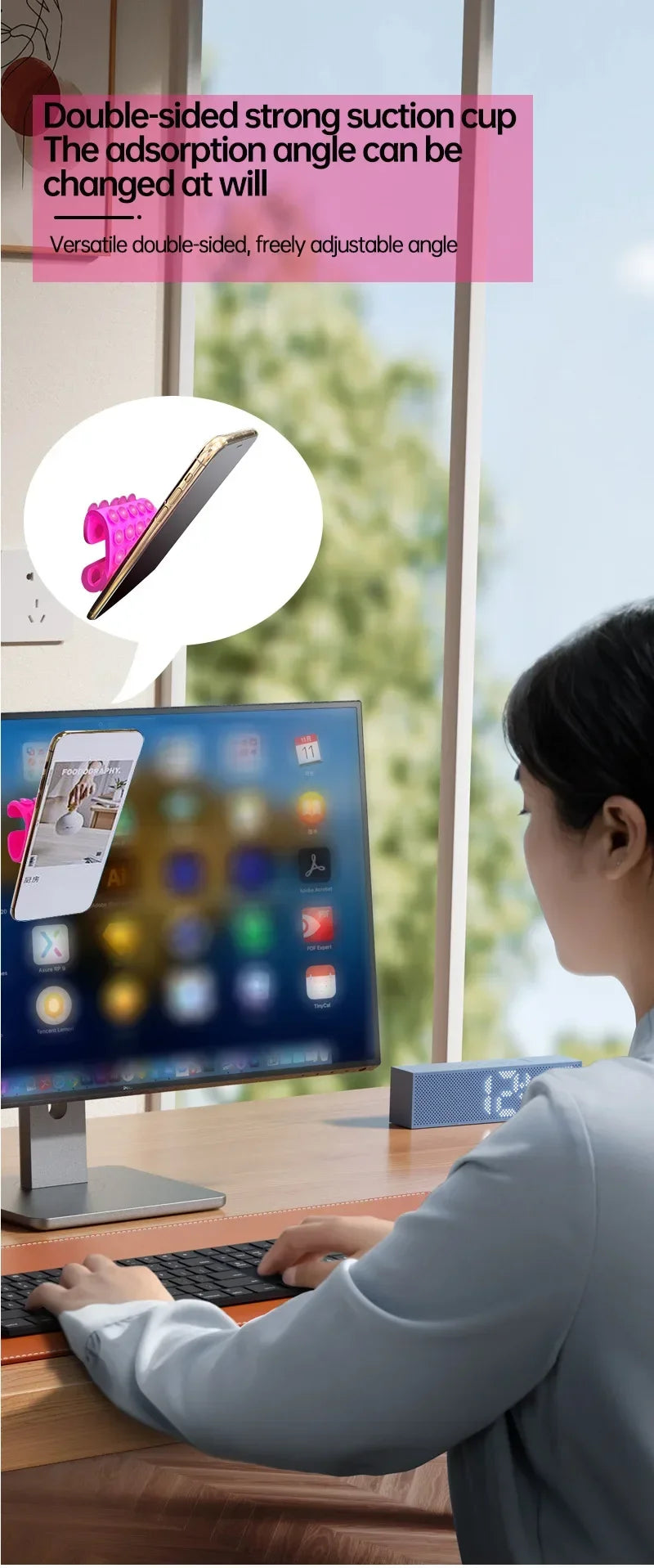 Multifunctional Silicone Suction Cup Phone Holder