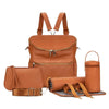 Leather-Look 20L Diaper Backpack with Stroller Straps