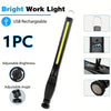 Wiederaufladbare LED-Arbeitsleuchte mit Magnethalterung und Schwenkhaken