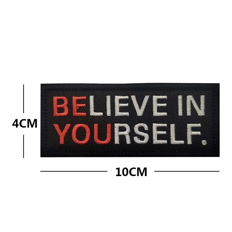 Inspirational Embroidered Patches Backpack