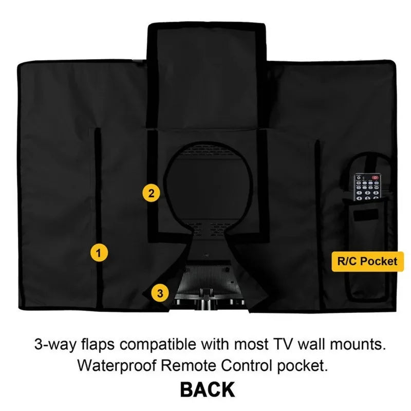 Outdoor Wall-Mounted TV Cover - Waterproof & Dustproof Protector