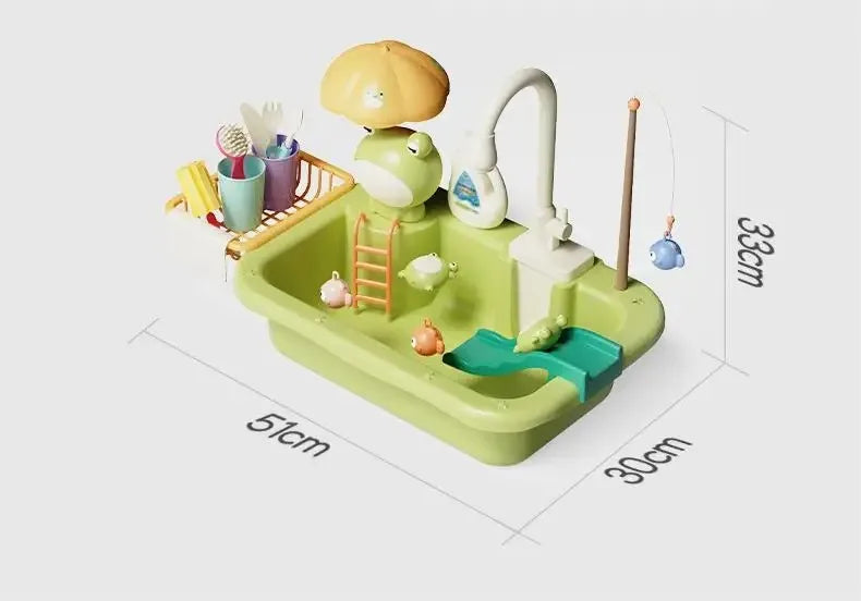 Juego de Fregadero de Cocina Interactivo para Niños con Agua Corriente