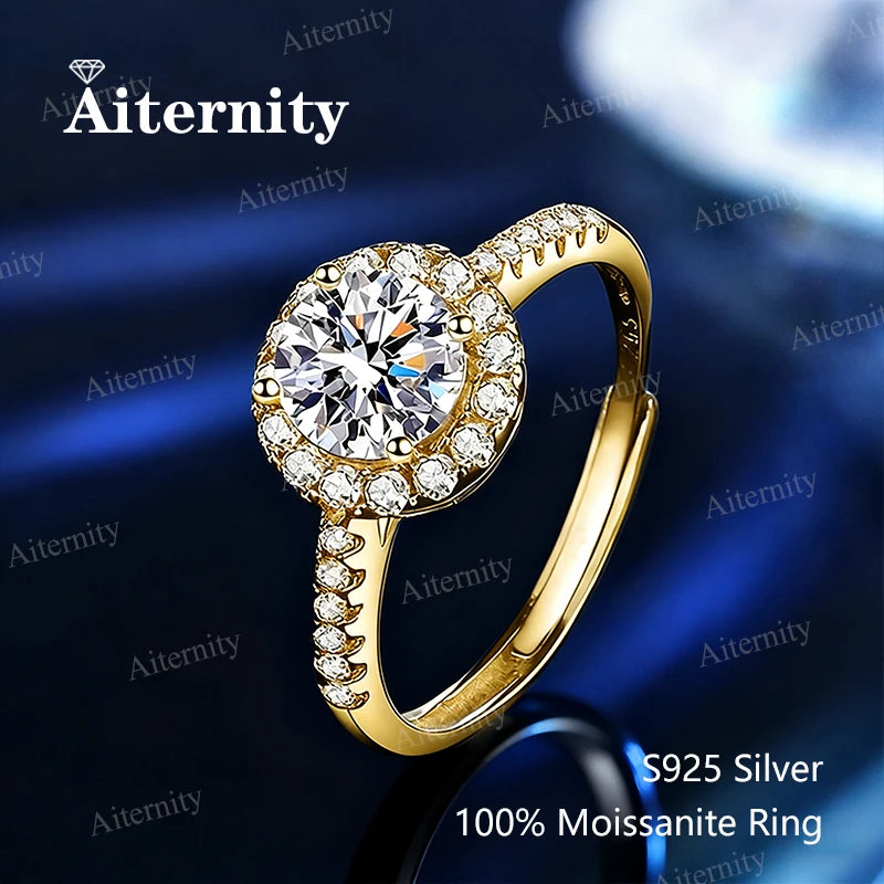 D-Color Moissanite Solitaire Ring in 925 Sterling Silver