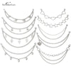 A set of multi-layer silver chain straps featuring various heart and star pendant charms.