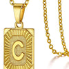 Initial Pendant Necklace in Stainless Steel