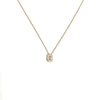 Initial Letter Pendant Necklace with Cubic Zirconia