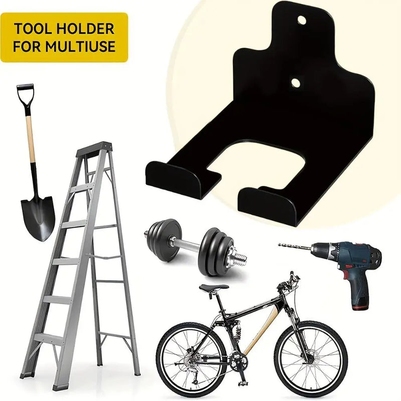 Heavy-Duty Wall-Mounted Trimmer & Tool Rack