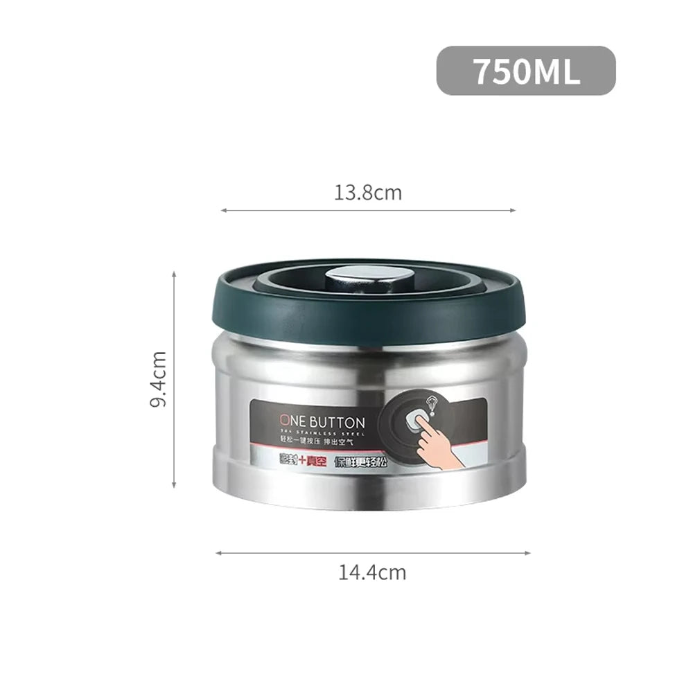 Airtight Stainless Steel Vacuum Storage Canister