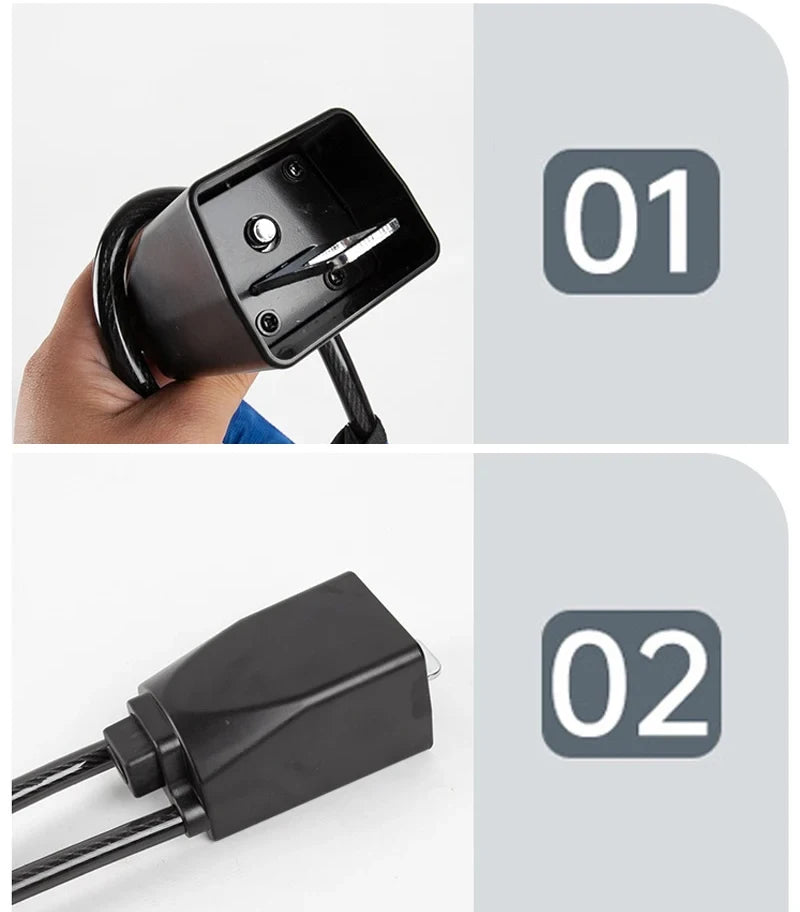 Universal Steering Wheel and Seat Belt Anti-Theft Lock with 2 Keys