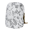 A camouflage patterned waterproof backpack rain cover.
