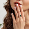 Smaragdgeschliffener Zirkonia-Ring aus Sterlingsilber
