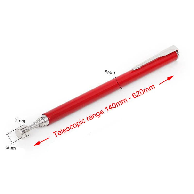 Telescopic Magnetic Pickup Pen with Pocket Clip