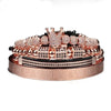 Customizable Cubic Zirconia Charm Bracelets Set