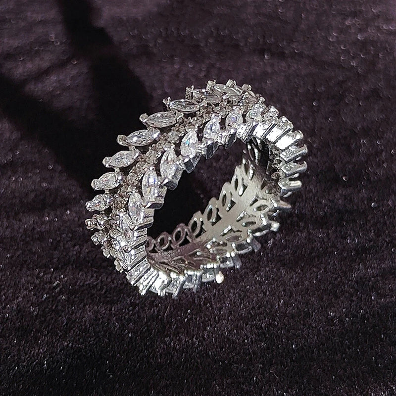 Marquise Zircon Eternity Band Ring