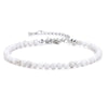 Natural Stone Bead Bracelet with Adjustable Lace-Up Closure