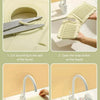 Four steps for easy installation of a silicone faucet draining mat with a raised edge