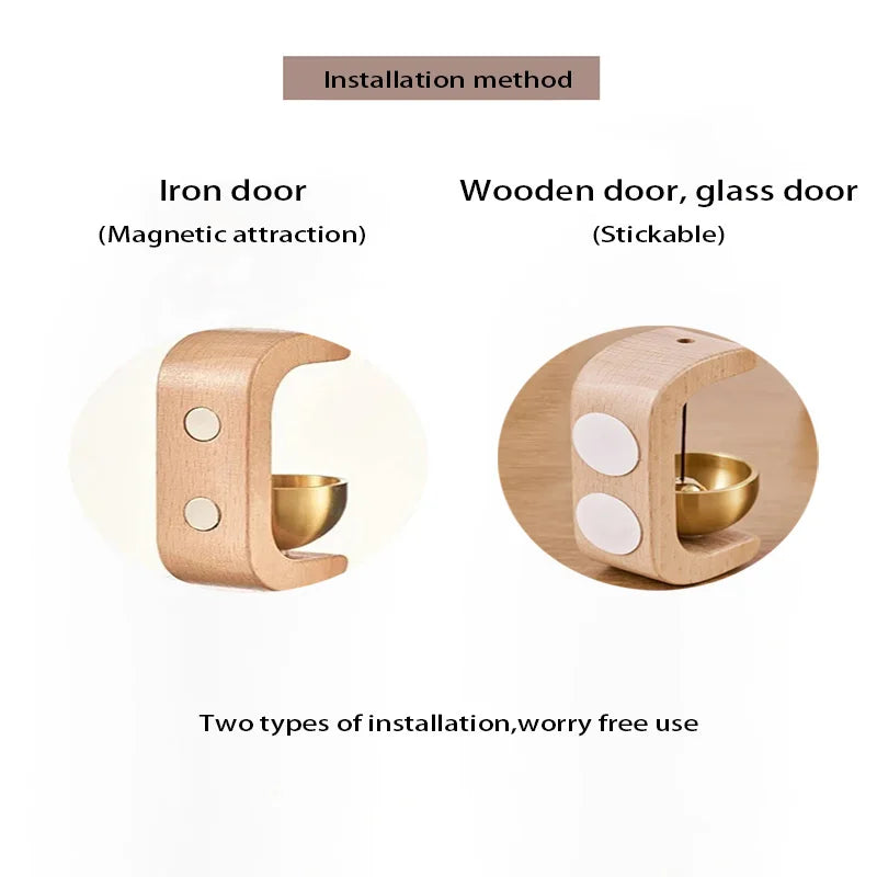 Walnut Wood Magnetic Door Chime
