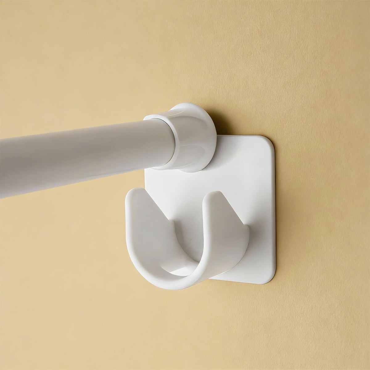 Self-Adhesive Curtain Rod Clamp Hooks – Punch-Free Wall Hanging Holders