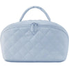 Wide-Open Lay-Flat Makeup Bag with Water-Resistant Lining
