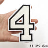 Large White Letter Patch for DIY Clothing Customization
