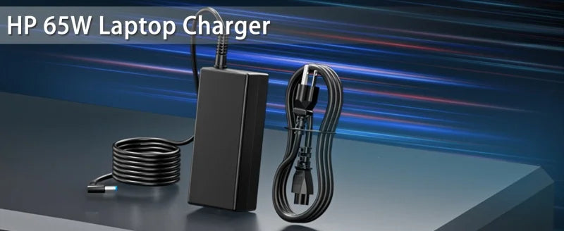65W HP Laptop Charger with 4.5mm Blue Tip Connector