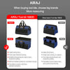 A product comparison showing the AIRAJ Tool kit-1680D and other brand tool kits, highlighting features like fabric and sewing