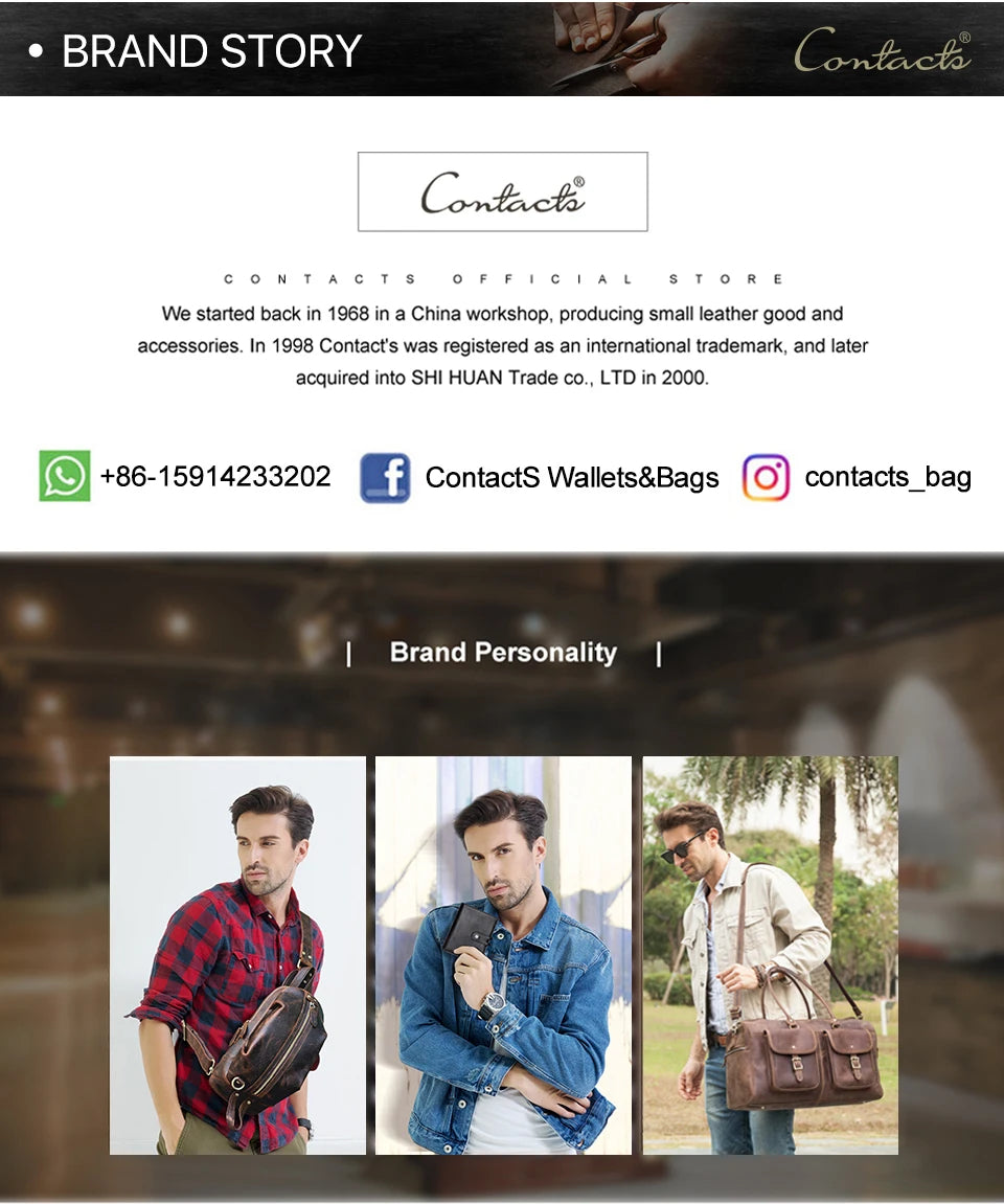 Genuine Leather Crossbody Sling Bag for Men
