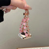 Crystal Bead Watch Strap with Adjustable Metal Link Design