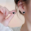 Crystal Heart Stud Earrings