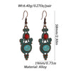 Boho Turquoise Geometric Drop Earrings