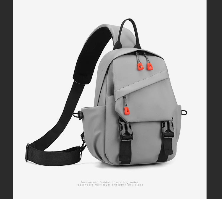 Men's Multi-Pocket Outdoor Chest Bag for Cycling and Hiking