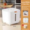 Airtight Rice Storage Container with Double Silicone Seal and Recessed Latch