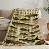 Cozy Flannel Throw Blanket with Fish Print