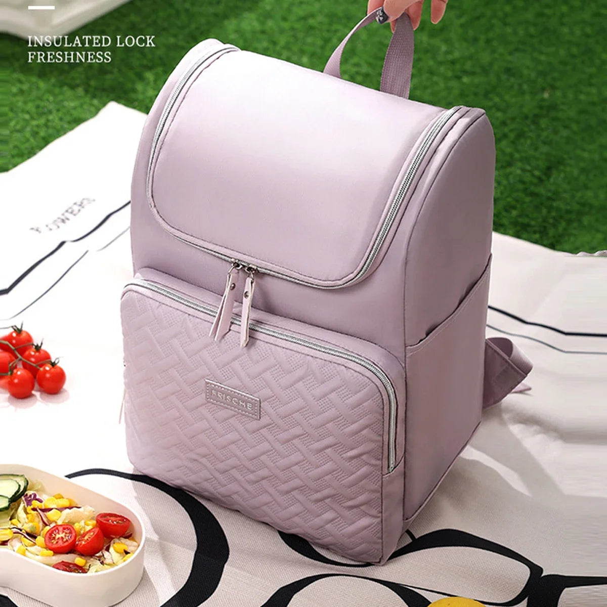 17L Insulated Lunch Bag Backpack with Cooler Compartment