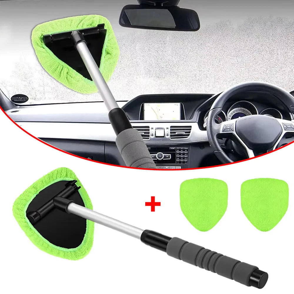 Telescopic Car Windshield Cleaner with Microfiber Pads