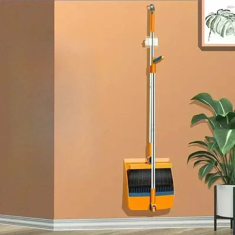 Long-Handle Broom and Dustpan Set