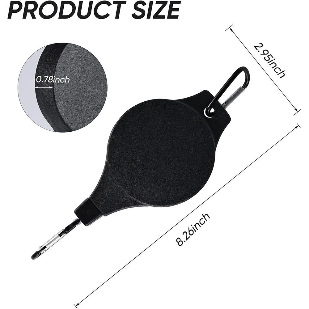 A black adjustable hanging plant pulley with a 0.78 inch diameter and an 8.26 inch length.