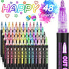 Double Line Outline Pens with Metallic Glitter (Set of 8)