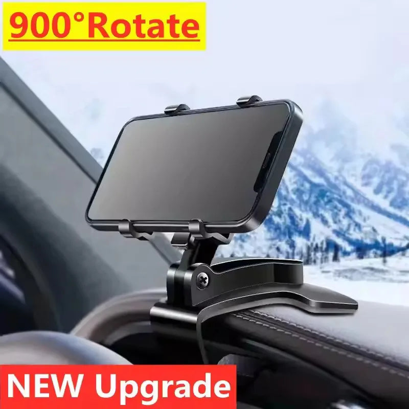 360° Rotating Car Phone Mount with Dashboard Clip